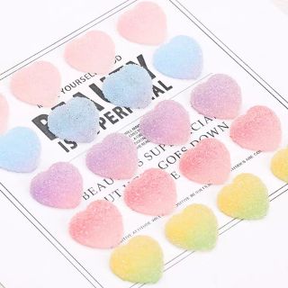 Charm kẹo tim đường màu ombre