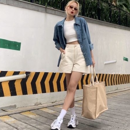 Sibling House - Áo sơmi nút bấm Denim shirt