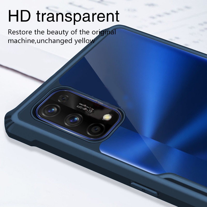 Ốp Lưng Chống Sốc Trong Suốt Viền Màu Cho Oppo Realme 7 Pro Nazro 20 Pro