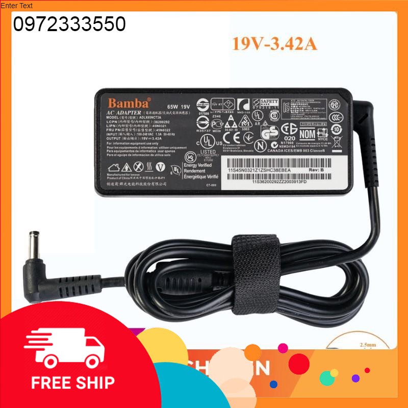 BỘ SẠC LAPTOP LENOVO 19V - 3.42A - ADAPTOR LENOVO 19V - 3.42A