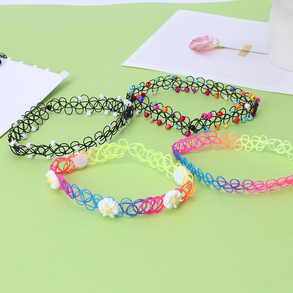 Set 12 vòng cổ choker hình xăm thời trang cá tính dành cho nữ