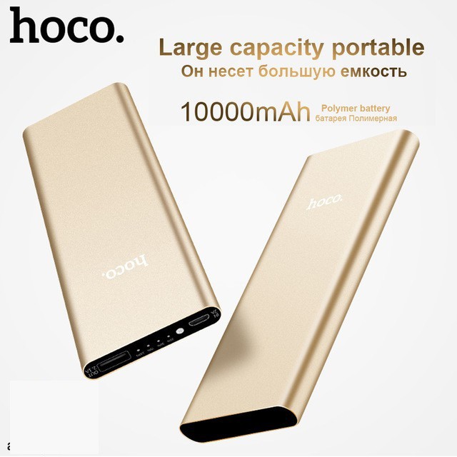 [Freeship toàn quốc từ 50k] Pin sạc dự phòng Hoco B16 Metal 10000mAh siêu mỏng - lõi Polymer