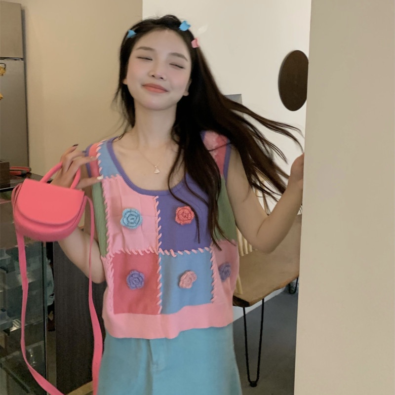 Áo Dệt Kim Sát Nách Thời Trang Cá Tính Trẻ Trung