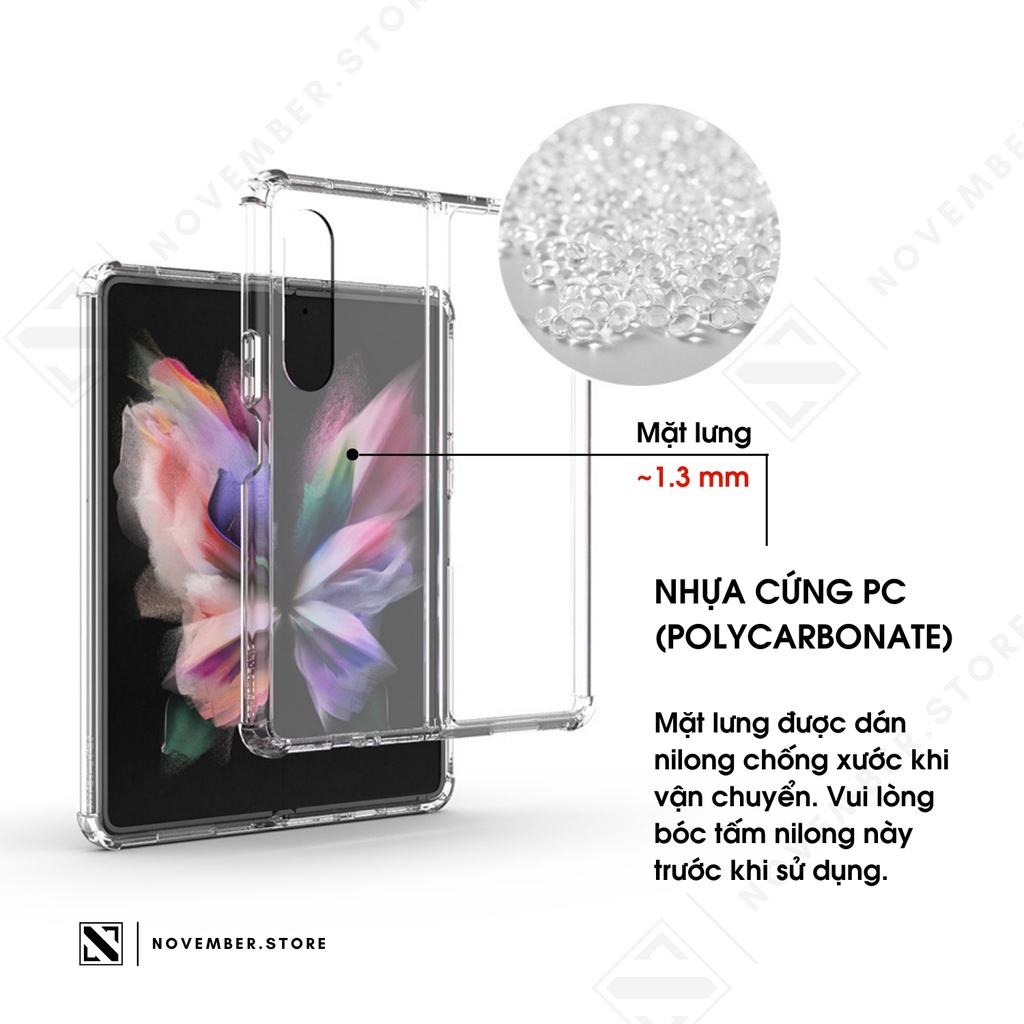 Ốp lưng cho Samsung Galaxy Z Fold 5 / Z Fold 4 / Z Fold 3 trong suốt các loại