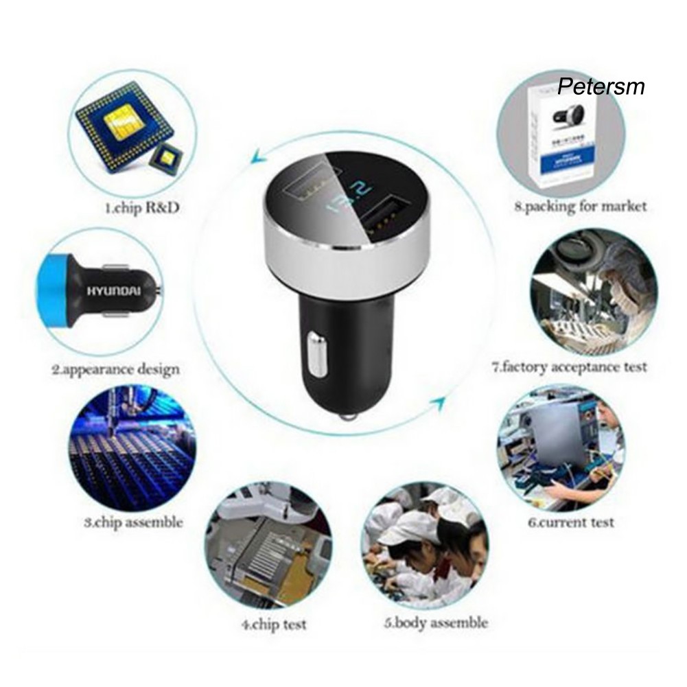 Cốc sạc tích hợp bật lửa RXX 5V /3.1A cho iPhone Samsung