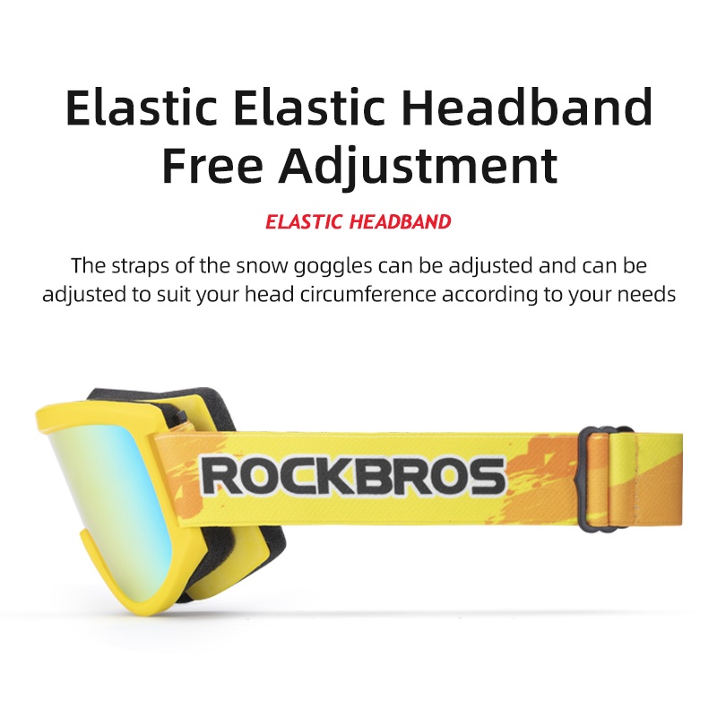 Rockbros Kính Bảo Hộ Trượt Tuyết Hai Lớp Chống Tia UV400 Chống Sương Mù