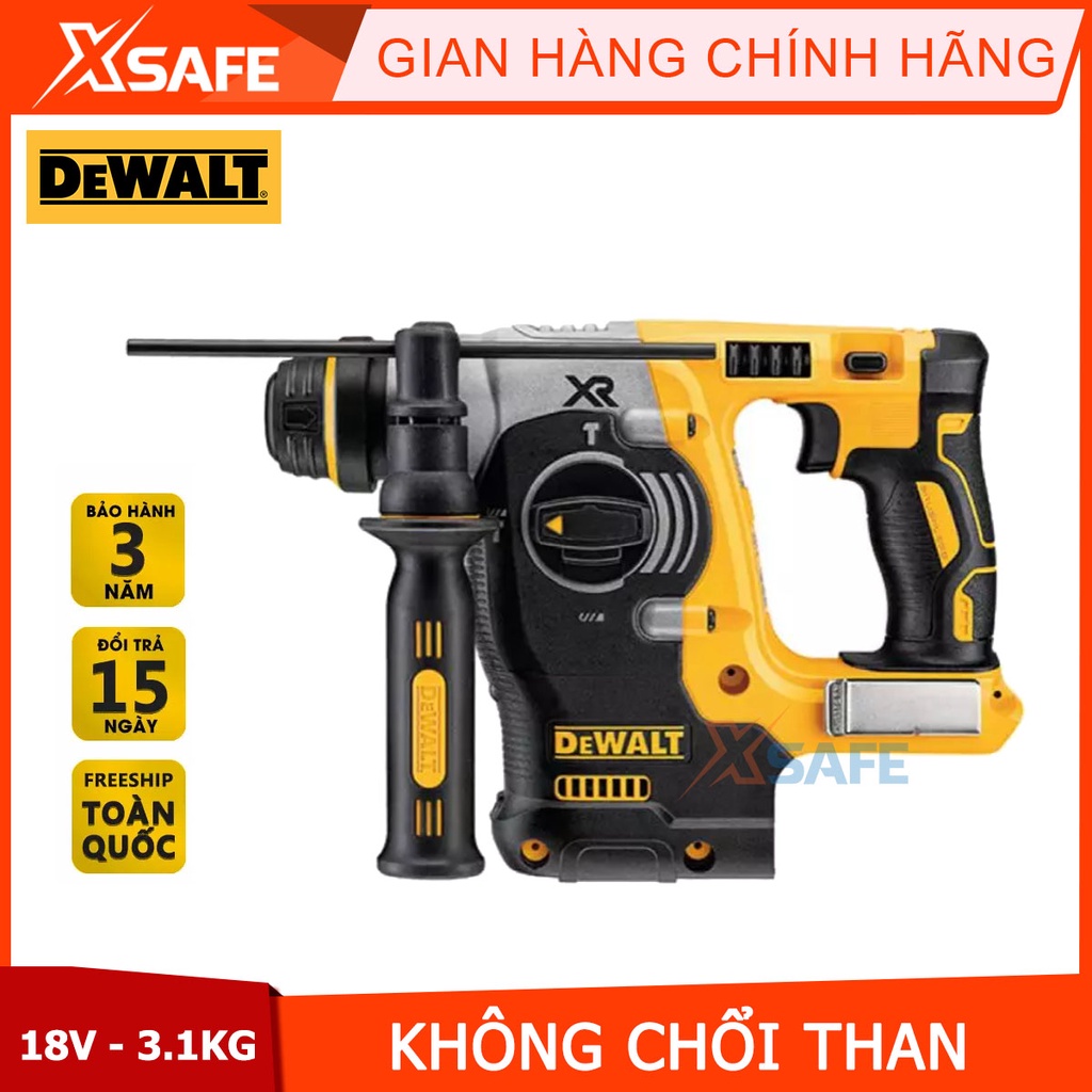 Máy khoan bê tông cao cấp DEWALT DCH273B Thiết kế gọn nhẹ Động cơ không chổi than 3 chế độ khoan công suất cực mạnh