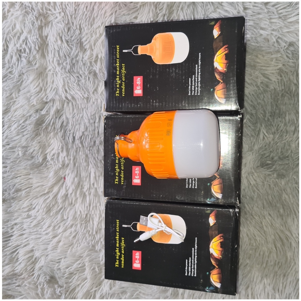 Bóng Đèn Trụ Sạc Tích Điện Led Có Móc Treo - Sáng Liên Tục 6h- 8h