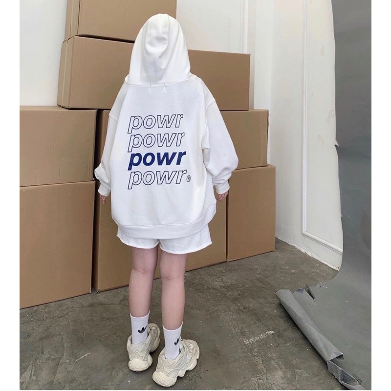 Áo Khoác Nỉ Bông POWR Unisex (Ảnh thật/có sẵn) HARIQUEEN