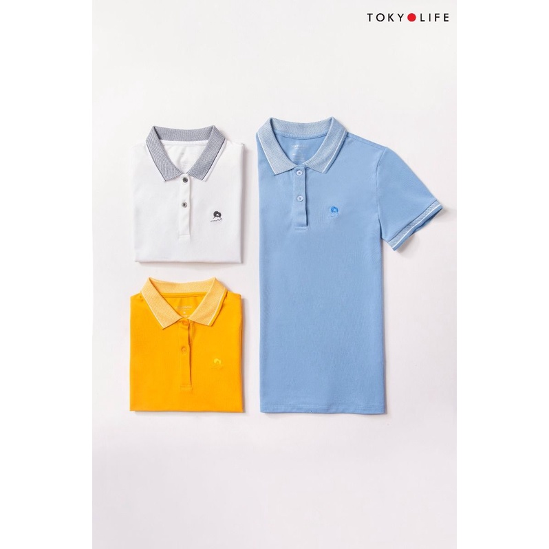 Áo Polo Nữ TOKYOLIFE phông cộc tay, vải cotton thoáng khí I9POL001K