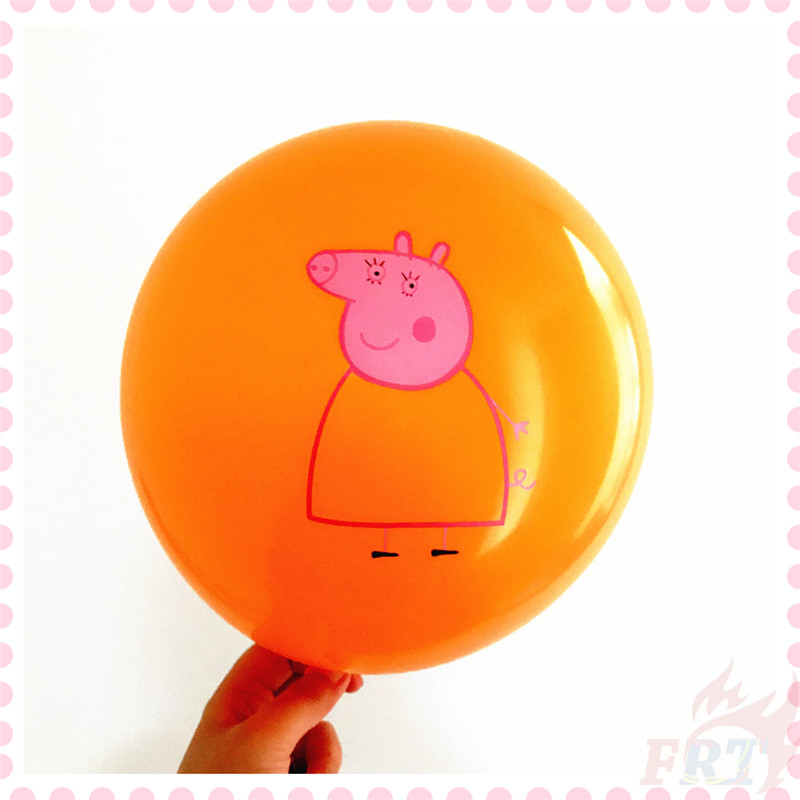 Bong bóng 12inch họa tiết heo peppa hoạt hình trang trí tiệc sinh nhật