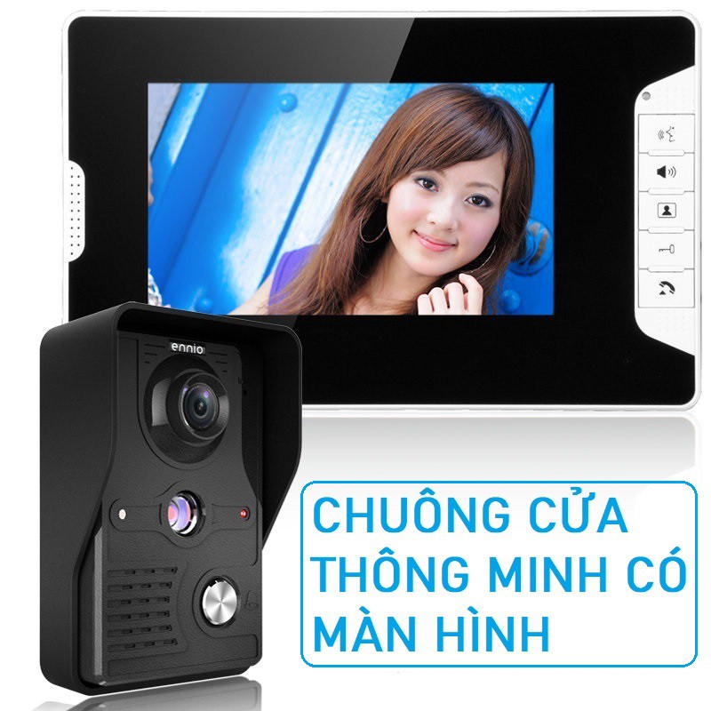 Chuông cửa không dây thông minh có màn hình hiển thị 7 inch