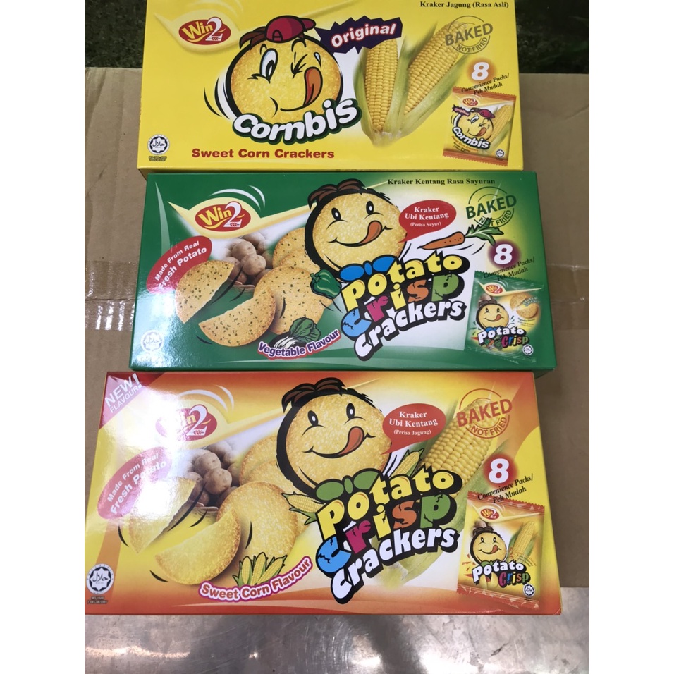 Bánh Potato giòn vị rau Crisp Crackers, Vegetable Flavour (Hộp 160g xanh)