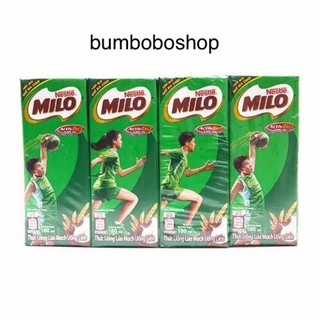 Lốc 4 hộp sữa Milo lúa mạch có đường/ít đường