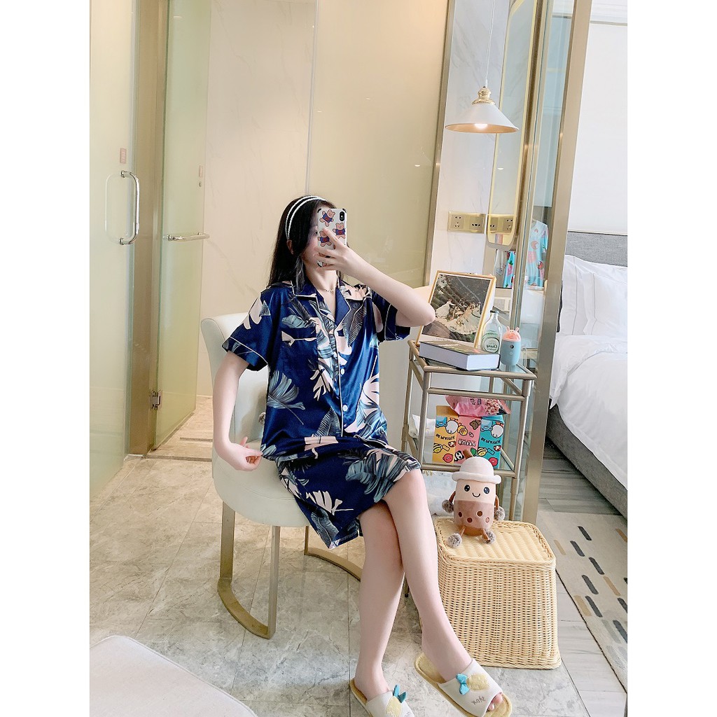 Đầm Ngủ Ngắn Tay In Hoạt Hình Dễ Thương Cho Nữ Cỡ M-2Xl