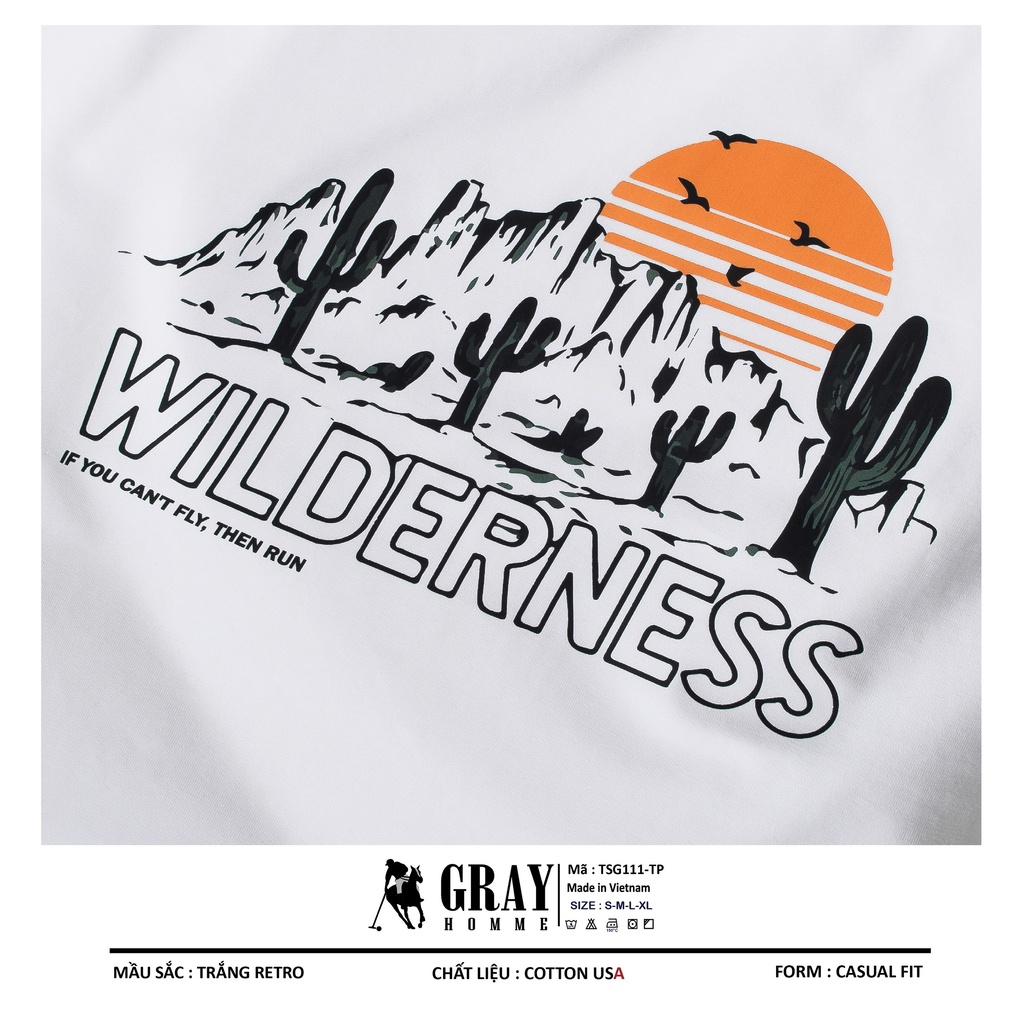 Áo thun nam nữ cổ tròn GRAYHOMME vải Cotton xu xịn dáng unisex - TSG111