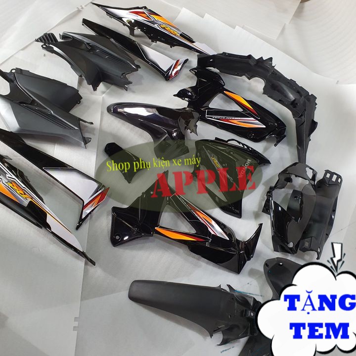 Bộ dàn áo Màu Đen xe Wave RSX 100 đời 2008 đến 2009  Bộ ổ khóa xe máy Wave RSX 100 - SPA-DGRsx