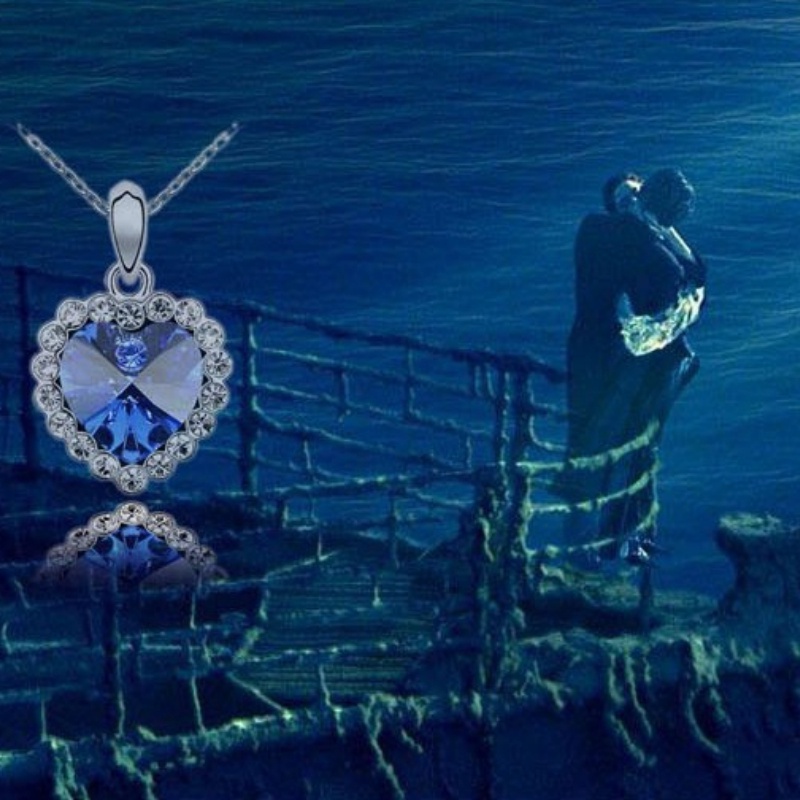 Vòng cổ mặt hình trái tim titanic đính đá zircon mẫu mới năm 2021 thời trang
