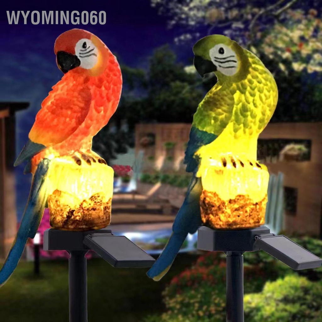 Wyoming060 Mặt đất năng lượng mặt trời ngoài Chèn ánh sáng cảnh quan Hình dạng con vẹt Đèn trang trí ngủ cắm trại không thấm nước