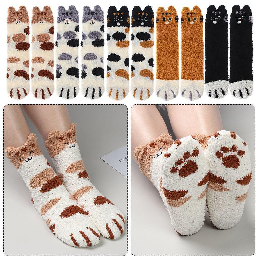 LEILY Vớ Nhung San Hô Lông Nhung Mềm Mại Ấm Áp