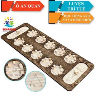 Trò chơi dân gian ô ăn quan bộ đồ chơi boardgames bằng gỗ tiện lợi và bổ ích