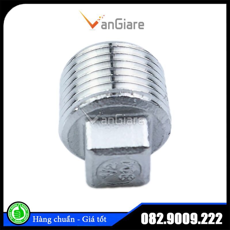 Nút bít ren ngoài inox 304, Nắp bịt ren ngoài 13 17 21 27 34 42 49 60