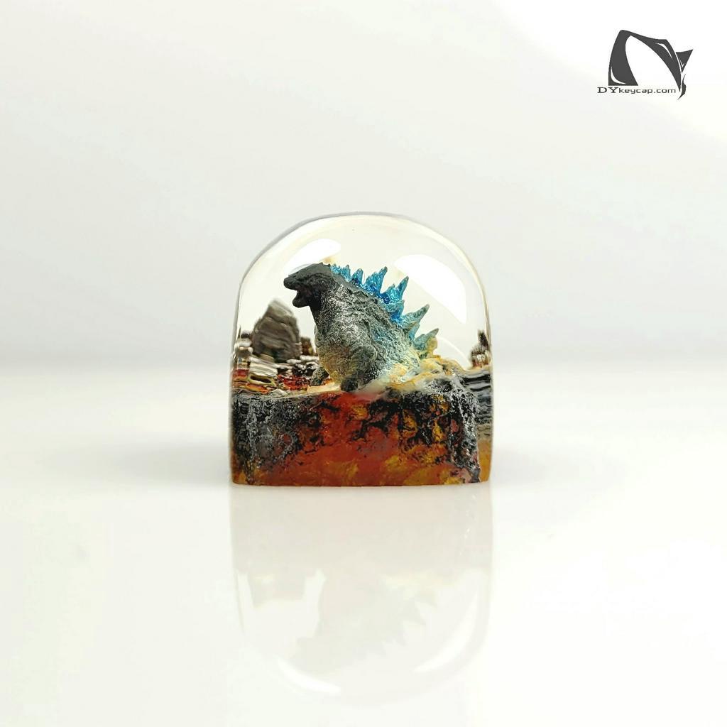 Nút bàn phím Godzilla, nút bàn phím handmade, nút bàn phím resin, Godzilla keycap SA, Artisan Keycap