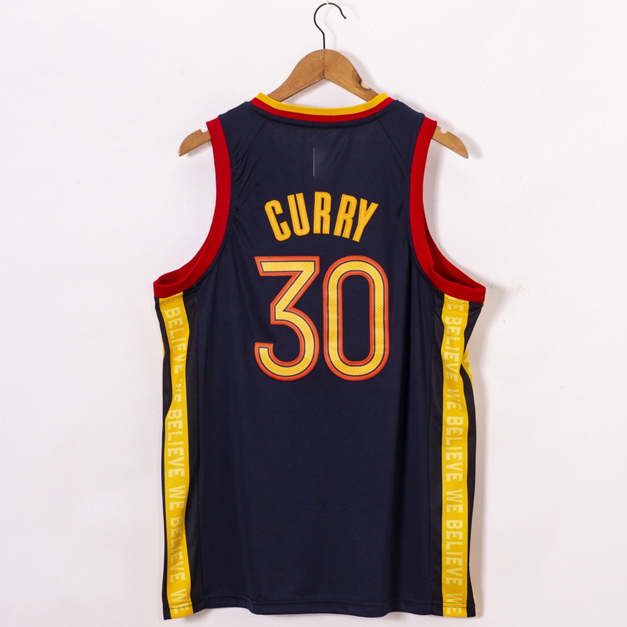 Áo Bóng Rổ Thêu Họa Tiết Golden State Warriors số 30 Stephen Curry Thời Trang Năng Động