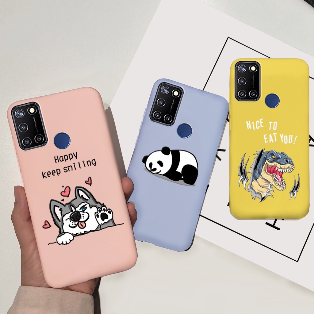 Ốp điện thoại tpu dẻo họa tiết hoạt hình dễ thương cho realme 7i / realme c17 rmx2103 rmx2101 realme7i realmec17