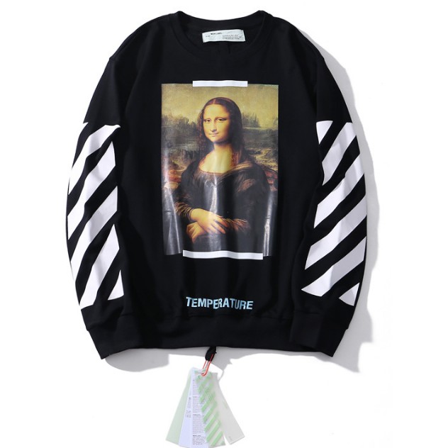 Áo Sweater Off White In Hình Mona Lisa Thời Trang Cao Cấp