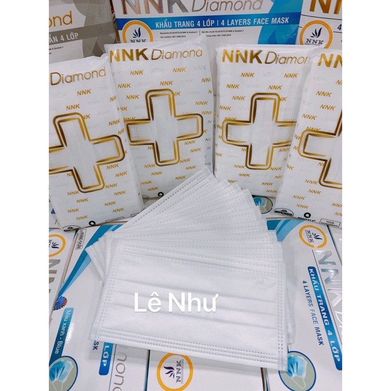 Khẩu trang y tế kháng khuẩn 4 lớp NNK DIAMOND - hộp 50c