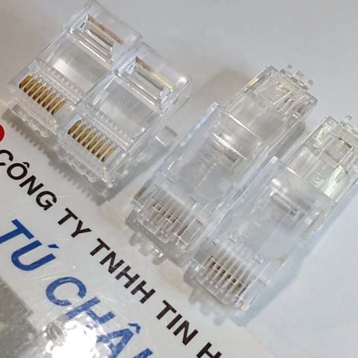 Đầu bấm mạng RJ45: Hiệu AMP (BỊT 100 ĐẦU)