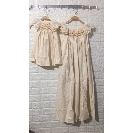 ĐẤM SMOCK ĐÔI MẸ VÀ BÉ REN KEM