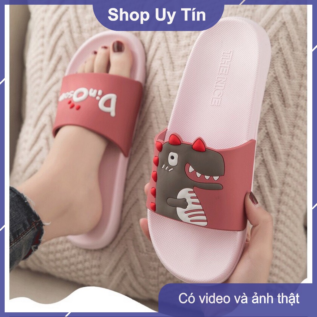 Dép Quai Ngang Dino, Dép Khủng Long Cute Lạc Lối, Nhựa Lite Siêu Dẻo DP32