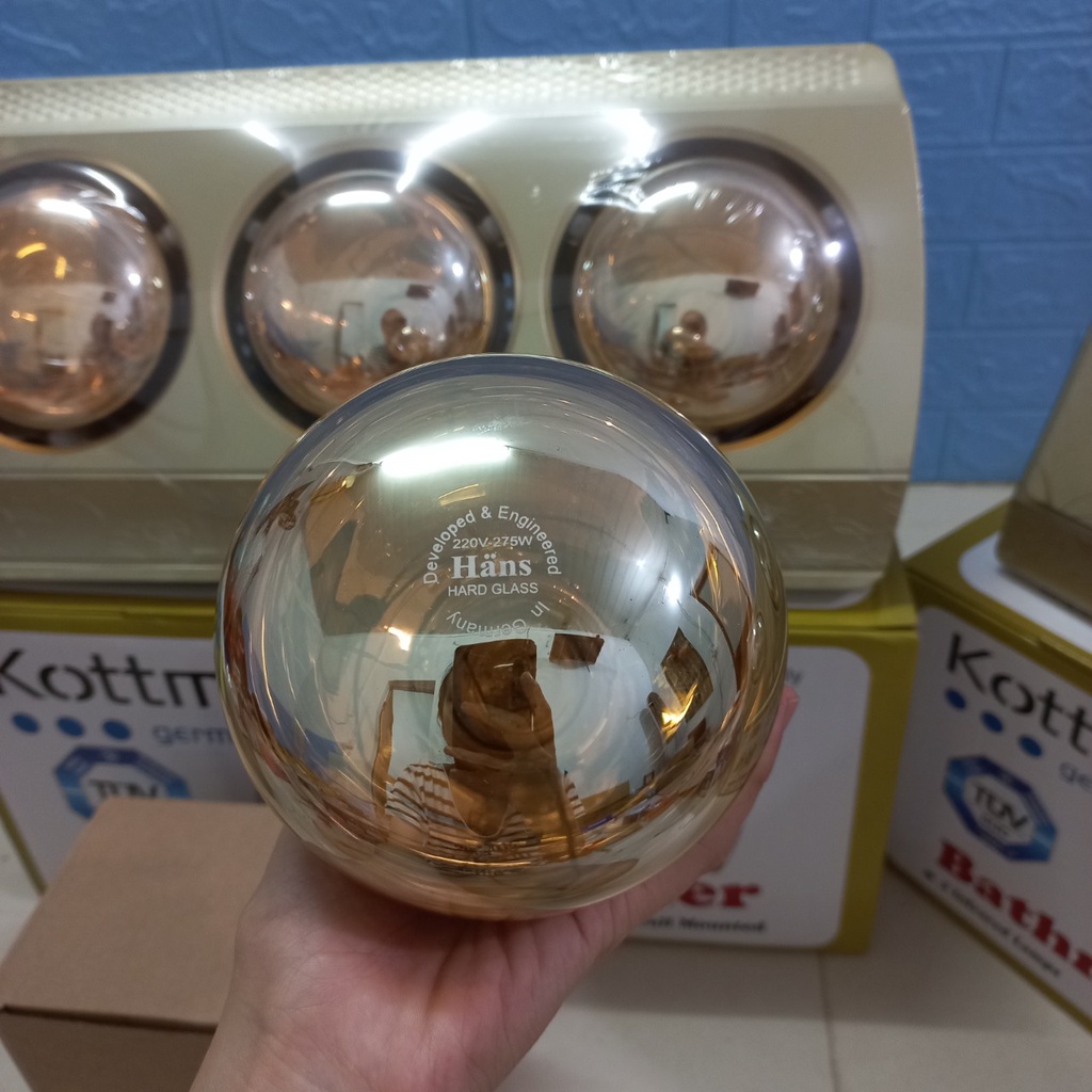 Bóng sưởi nhà tắm 275w ánh sáng vàng siêu ấm