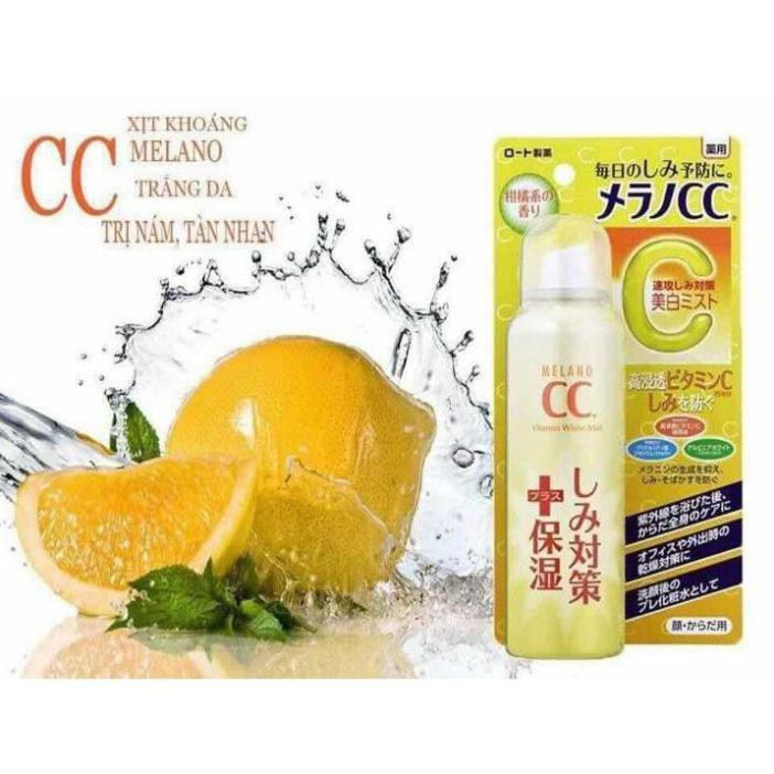 XỊT KHOÁNG TRẮNG DA - CC MELANO ROHTO WHITENING MIST - NHẬT NỘI ĐỊA