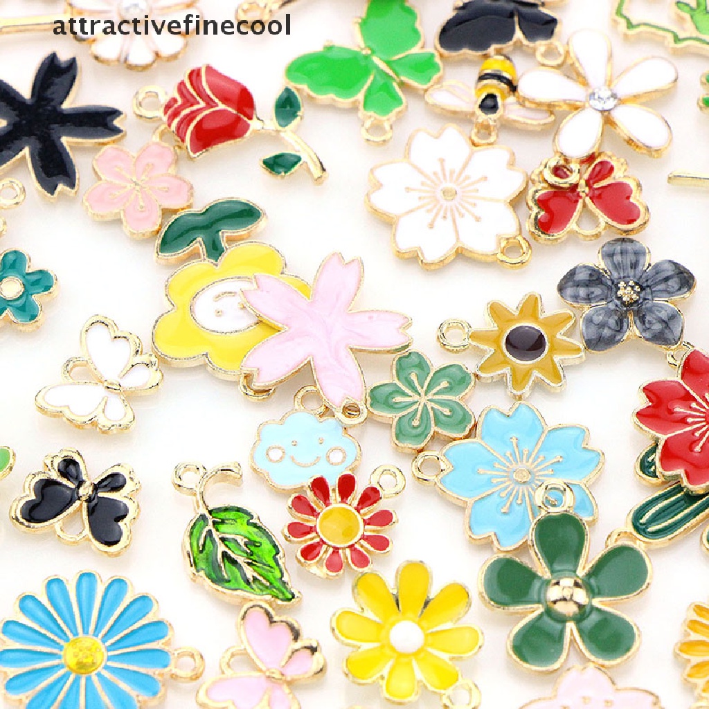 Set 100 / 120 Mặt Dây Chuyền Hình Côn Trùng Nhiều Màu Sắc