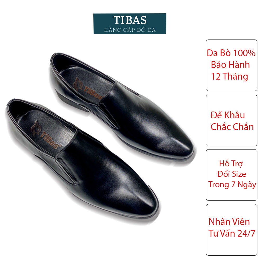 Giày Lười Nam Da Cao Cấp TIBAS, Giày Tây Nam Đẹp Bảo Hành 12 Tháng- 8903