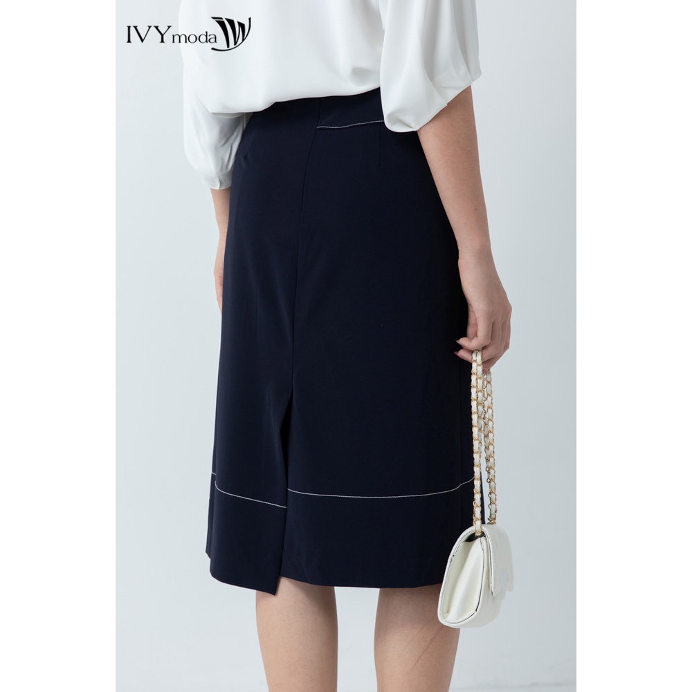 Chân váy chữ A chỉ nổi IVY moda MS 30M6743