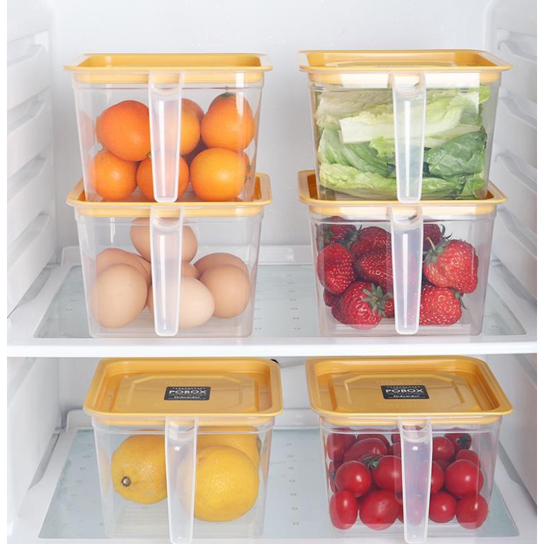 Hộp vuông bảo quản thực phẩm có nắp và tay cầm - AT