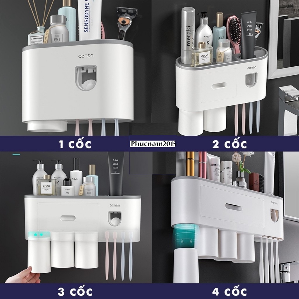 Bộ Nhả Kem Đánh Răng, Bộ Nhả Kem Đánh Răng Tự Động Oenon Tặng Kèm Miếng Dán
