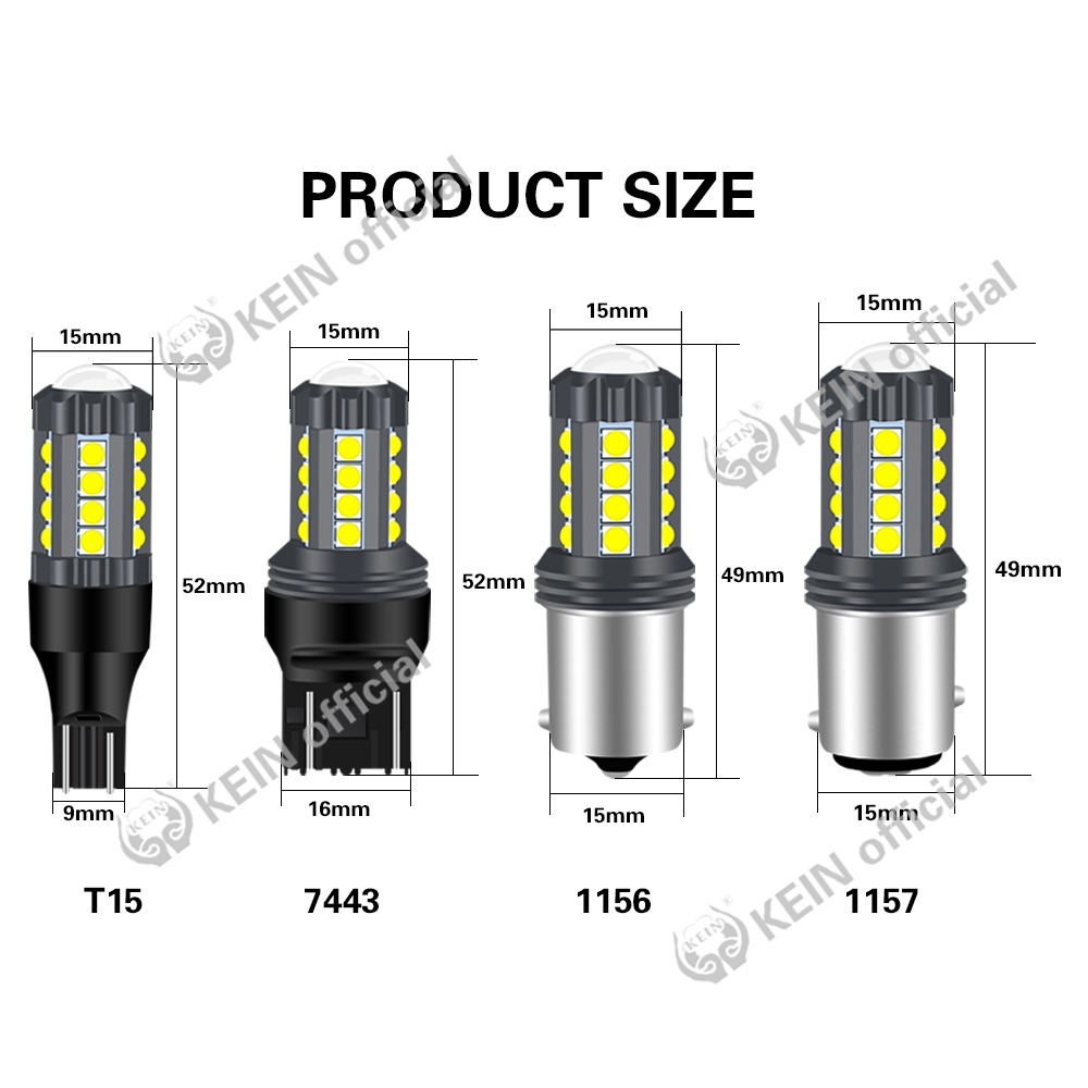 Bóng đèn phanh ô tô Led 23SMD 3030 chip 7440 7443 1156 1157 BA15S BAY15D S25 Led 921 912 dự phòng tự động đảo chiều 12V