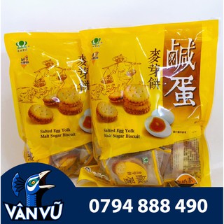 Combo 2 Gói Bánh Quy Nhân Trứng Muối Đài Loan 500gr Phù Hợp Giảm Cân