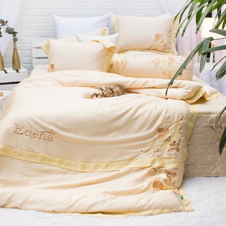 Trọn bộ chăn ga 5 món Edena Tencel 739-mềm mượt như lụa, giải pháp cho mùa hè