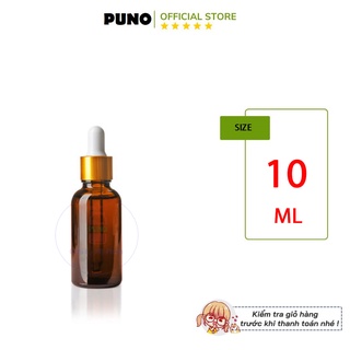 Chai tinh dầu serum nâu nắp bóp vàng 10ml