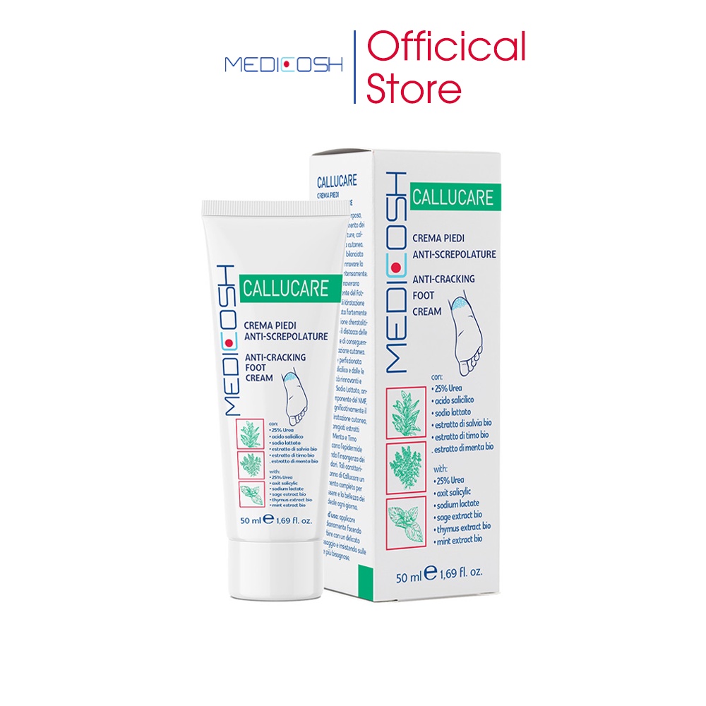 Kem Chai Nứt Gót Chân Medicosh Callucare Nhập Khẩu Từ Italy (Chai 50ml)