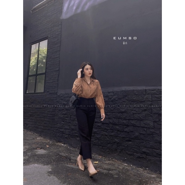 EUMSO - Quần tây thiết kế lưng cao ống suông LANA TROUSERS