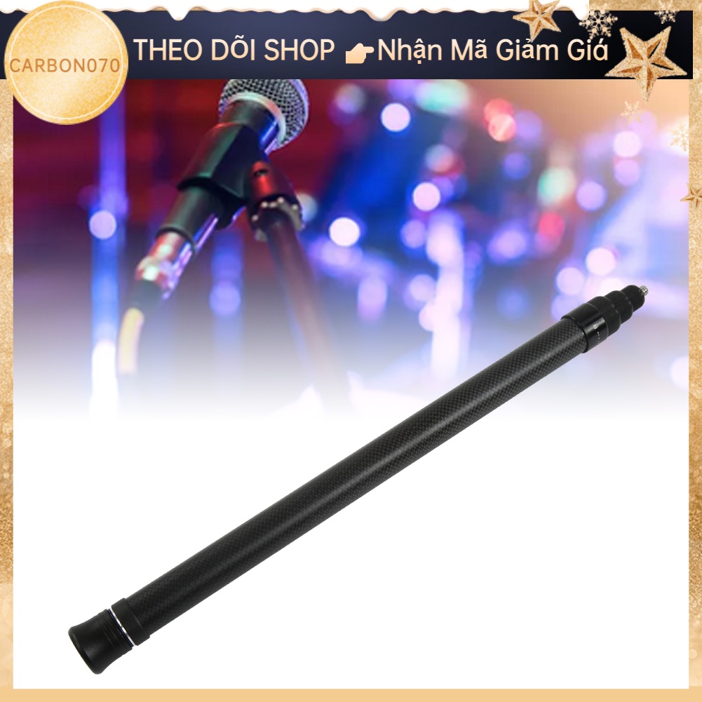 Hàng Sẵn Thanh nối dài micrô Cực kính thiên văn cầm tay để ghi âm cuộc phỏng vấn 4,9ft【Carbon070】
