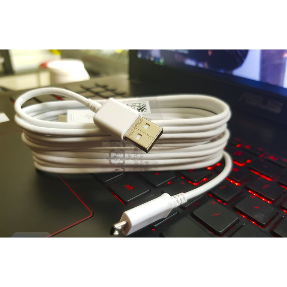 Cáp Micro USB dài 1m5 chính hãng (Màu trắng)