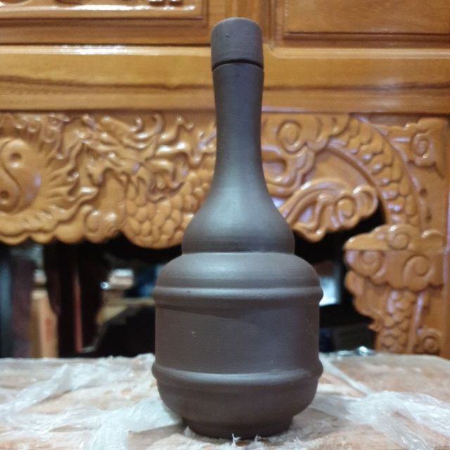 Hồ lô sứ bát tràng đất đỏ cao 19,5cm
